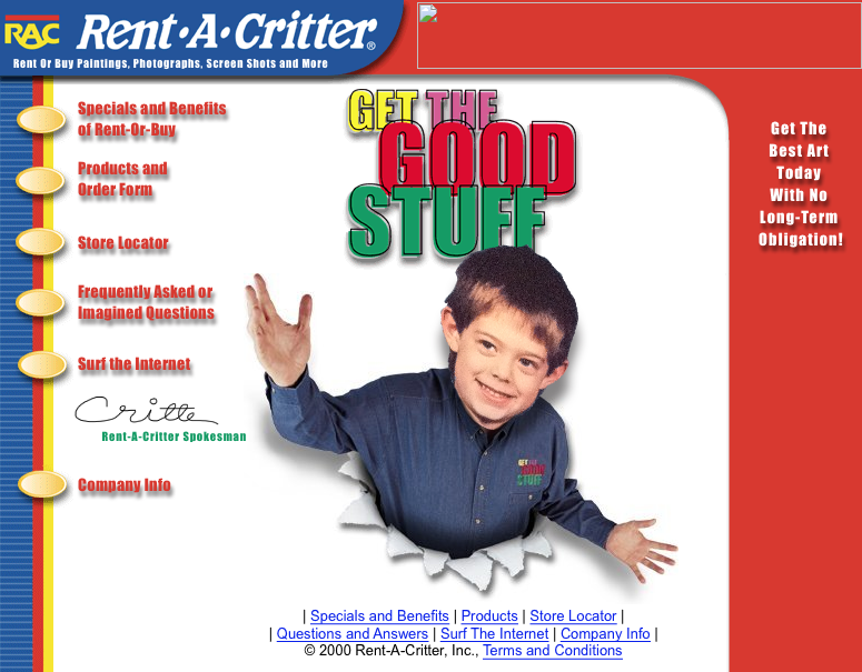 Rent-A-Critter Home Page Image